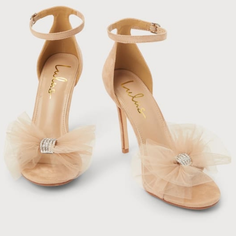 Light nude Tulle heels size 8.5